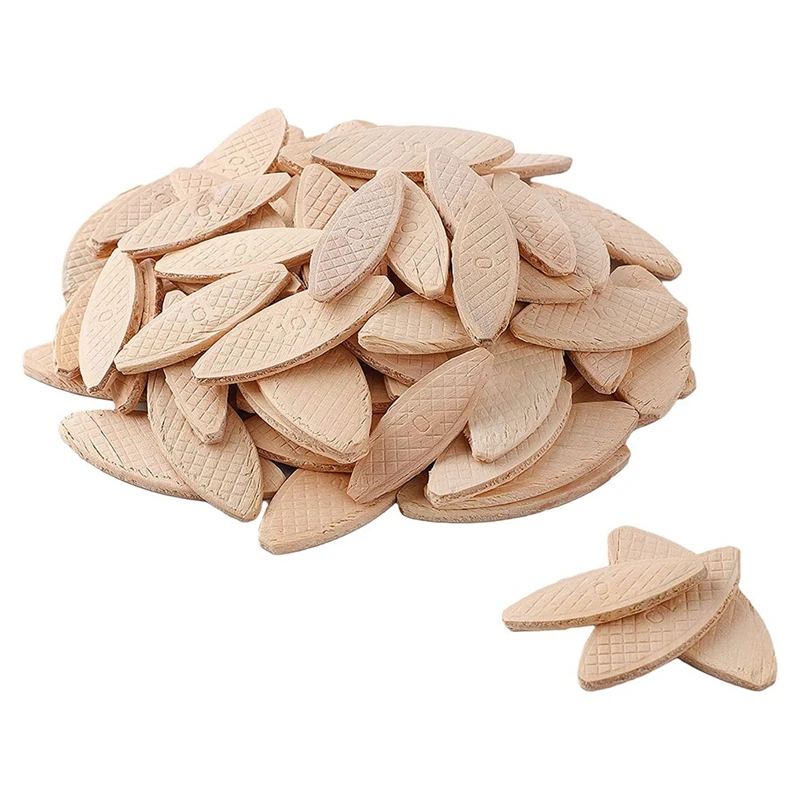 

300Pc Beechwood Joiner Biscuits Compressed Wafer Shaped Wooden Tool/3 Different Sizes Plate Jointer Biscuit For Crafting