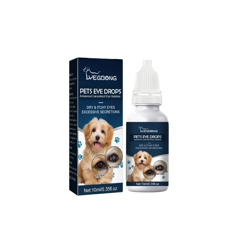 

Dog Cataract Eye Drops Refreshing Ophthalmic for Dry Eyes Pet Tear Stain Remover Eye Lubricating 6XDE