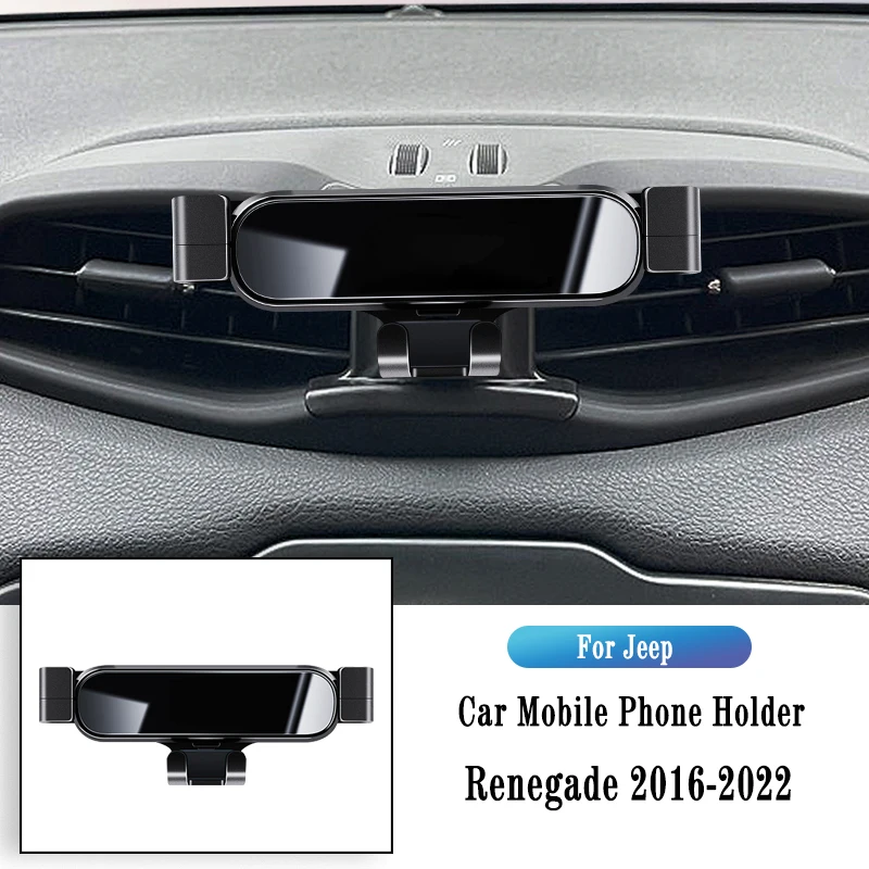 

Adjustable Car Phone Holder With Base GPS Stand Gravity Navigation Bracket For Jeep Renegade 2016 2017 2018 2019 Car Accessories