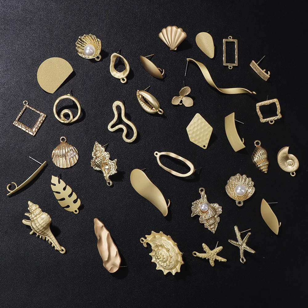 

10PCS Earrings Jewelry Making Accessories Mixed Shape Zinc Alloy Metal Earrings Connector Charms for DIY Drop Earrings Wholesale