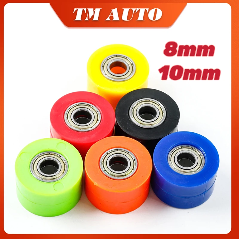 8mm/10mm Drive Chain Pulley Roller Slider Tensioner Wheel Guide For CRF YZF EXC RMZ KLX Enduro Dirt Street Bike Motorcycle