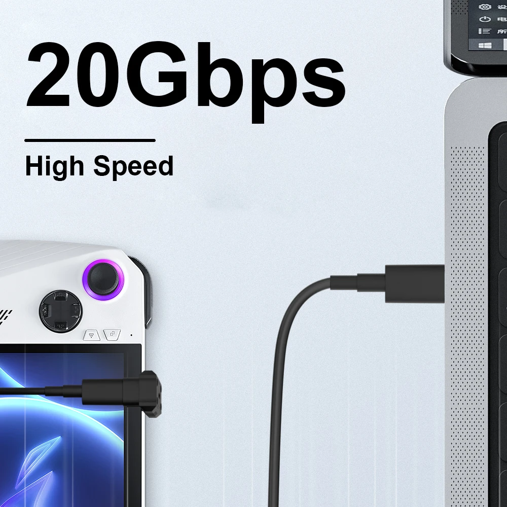 Адаптер USB Type C 140 Вт 20 Гбит/с для ASUS ROG Ally Быстрая зарядка 8K 60 Гц PD3.1 совместимый с Steam