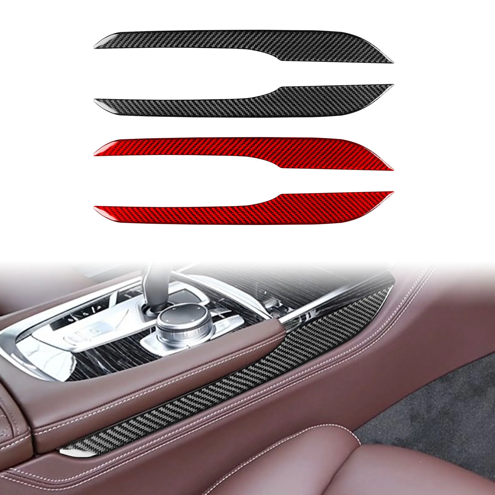 Аксессуары для BMW 7 серии G11 G12 2015-2022 настоящие мягкие наклейки из углеродного