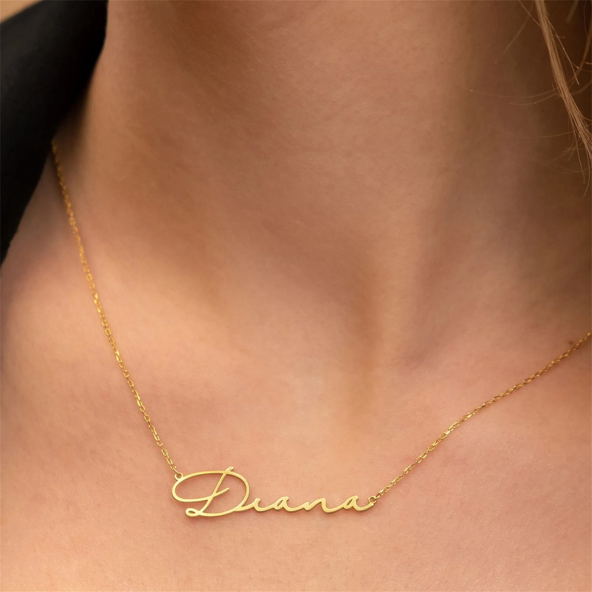 

Ожерелье с именем из нержавеющей стали для рукописного письма на заказ