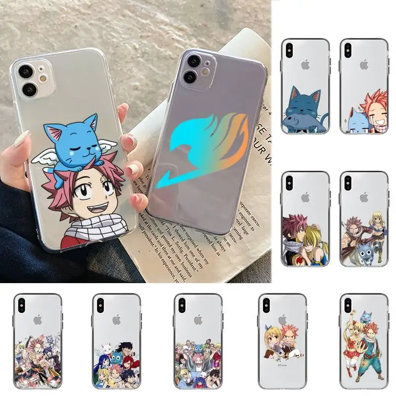 

LVTLV Anime Fairy Tail Phone Case for iPhone 11 12 13 mini pro XS MAX 8 7 6 6S Plus X 5S SE 2020 XR case