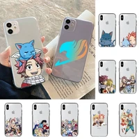 lvtlv anime fairy tail phone case for iphone 11 12 13 mini pro xs max 8 7 6 6s plus x 5s se 2020 xr case