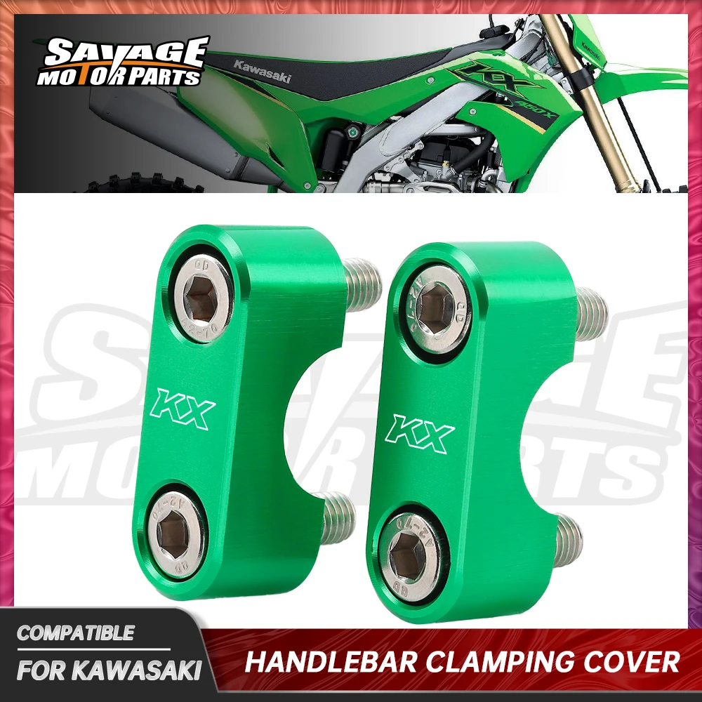 Handlebar Clamping Cover For KAWASAKI KX250F KX450F KX65 KX85 KX100 KX112 Dirt Bike Bar Top Mount Clamp Cap Motorcycle Parts
