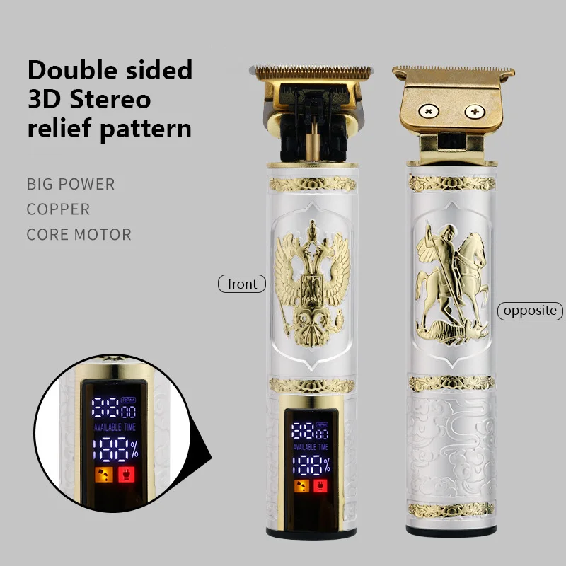 Домашняя электрическая машинка для стрижки волос T9 с ЖК-дисплеем перезаряжаемая