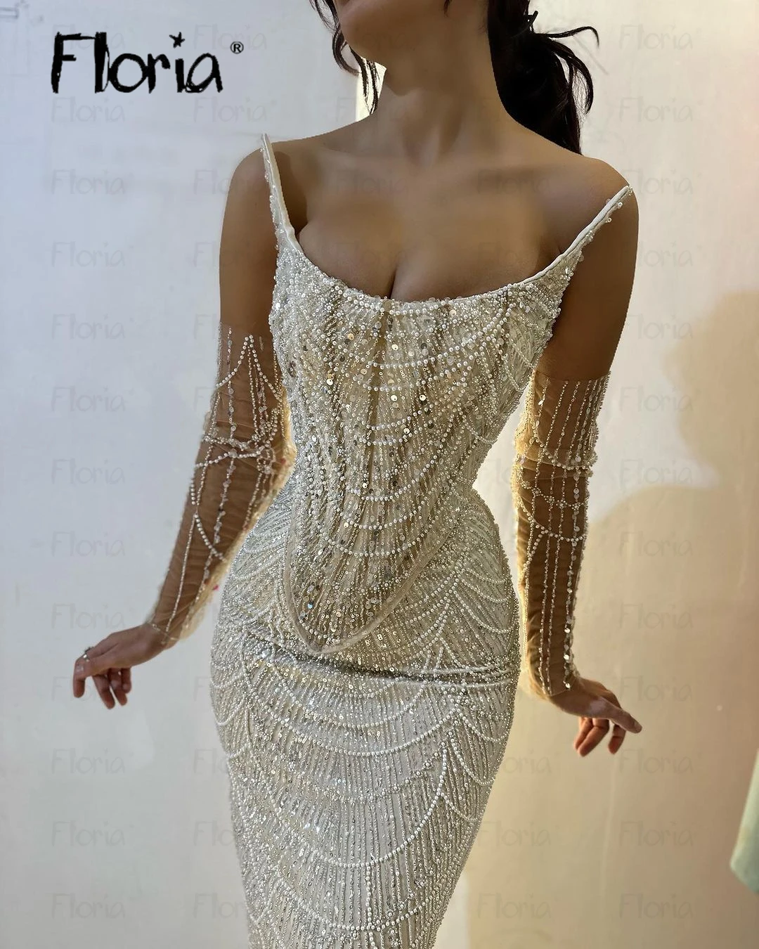 3 шт. женское вечернее платье с бисером