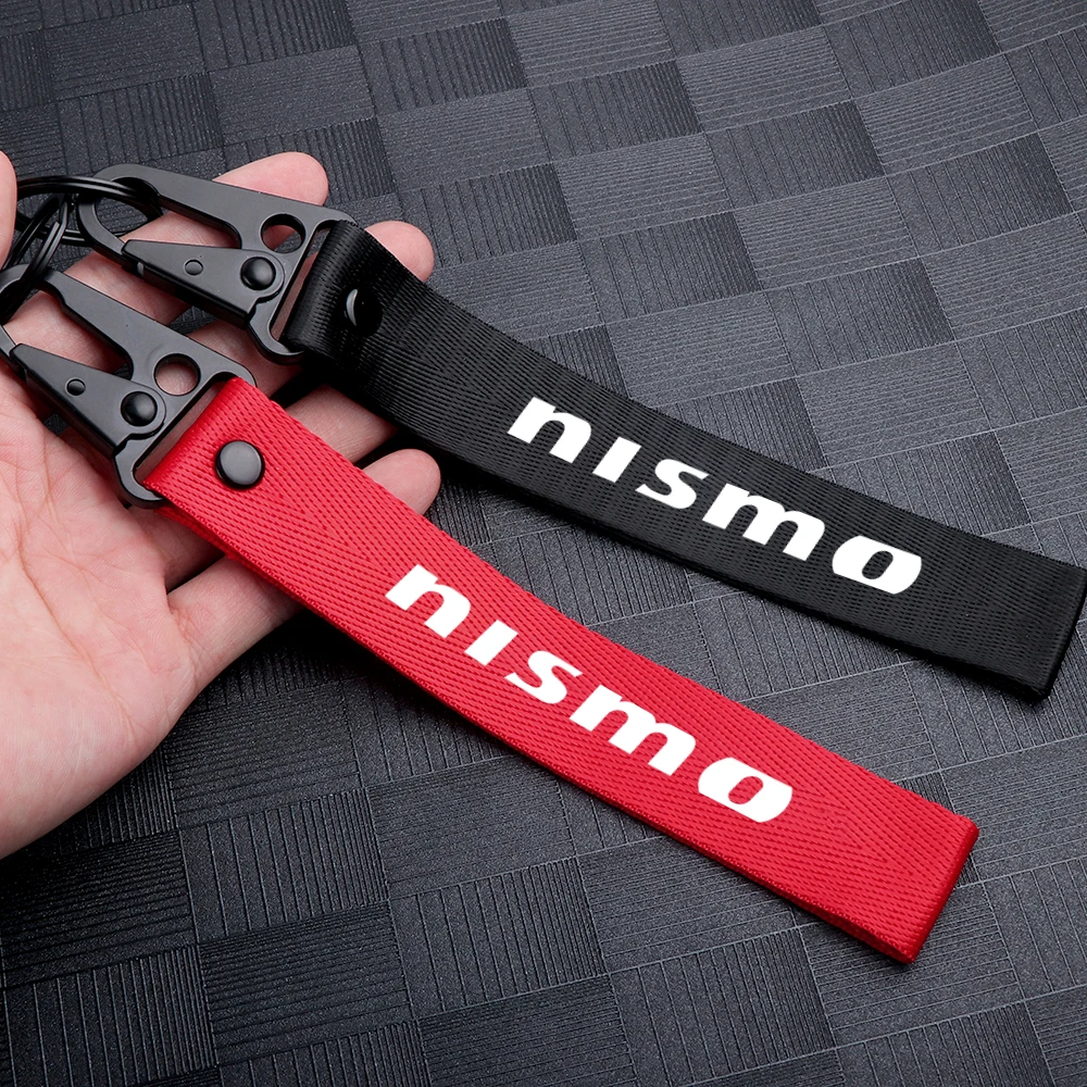 1PCS Car Tuning Fashion Lanyard Keychain Ribbon Key Ring For NISMO Nissan Navara T30 Z52 Kicks Pathfinder J11 X-Trail Qashqai - купить по