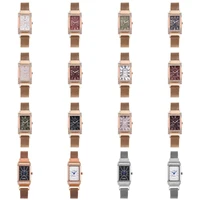 16 types milan rectangle quartz watch for women simple luminous diamond ladies alloy reloj mujer relogio feminino luxury gift