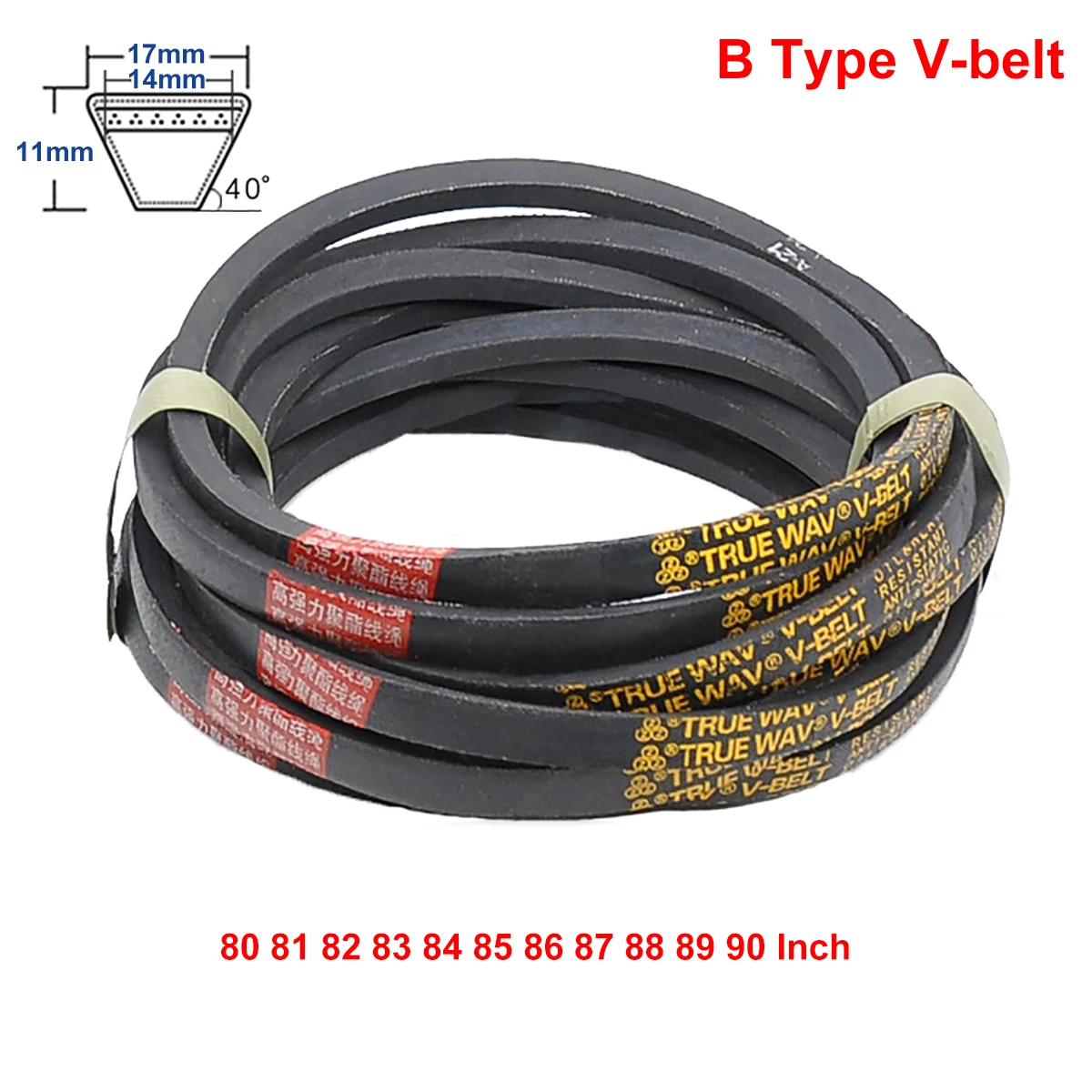 

B Type V-belt Triangle Belt Industrial Agricultural Equipment Transmission Belt B-80/81/82/83/84/85/86/87/88/89/90 Inch