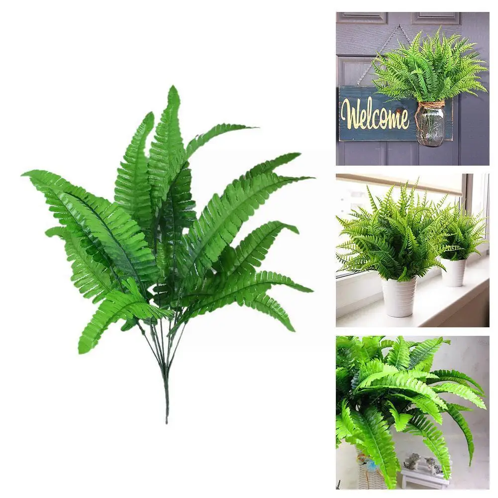 

Artificial Fake Plastic Fern Grass Persian Leaves Plant Home Flower Decor Office K0D2