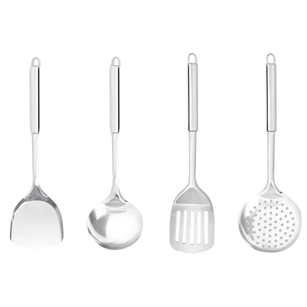 

Kitchen Serving Utensils Ladle Set Fish Turner Set De Cubiertos Stainless Steel Kitchenware Metal Slotted Spoon Cooking