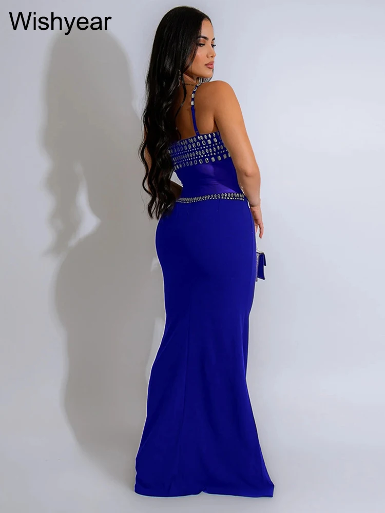 Новое вечернее женское сетчатое красное платье макси без рукавов на бретельках