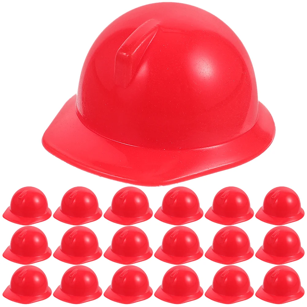 

20 pcs Dolls Mini Dolls Safety Miniature Dolls Hard Hats for Decor