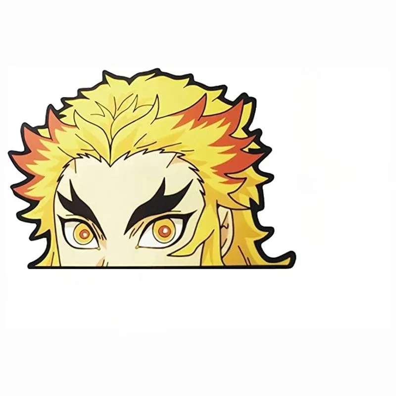 

Забавные наклейки для автомобиля в стиле аниме «Убийца демонов», водостойкая солнцезащитная наклейка для ноутбука, виниловые наклейки на окно, багажник, декоративные