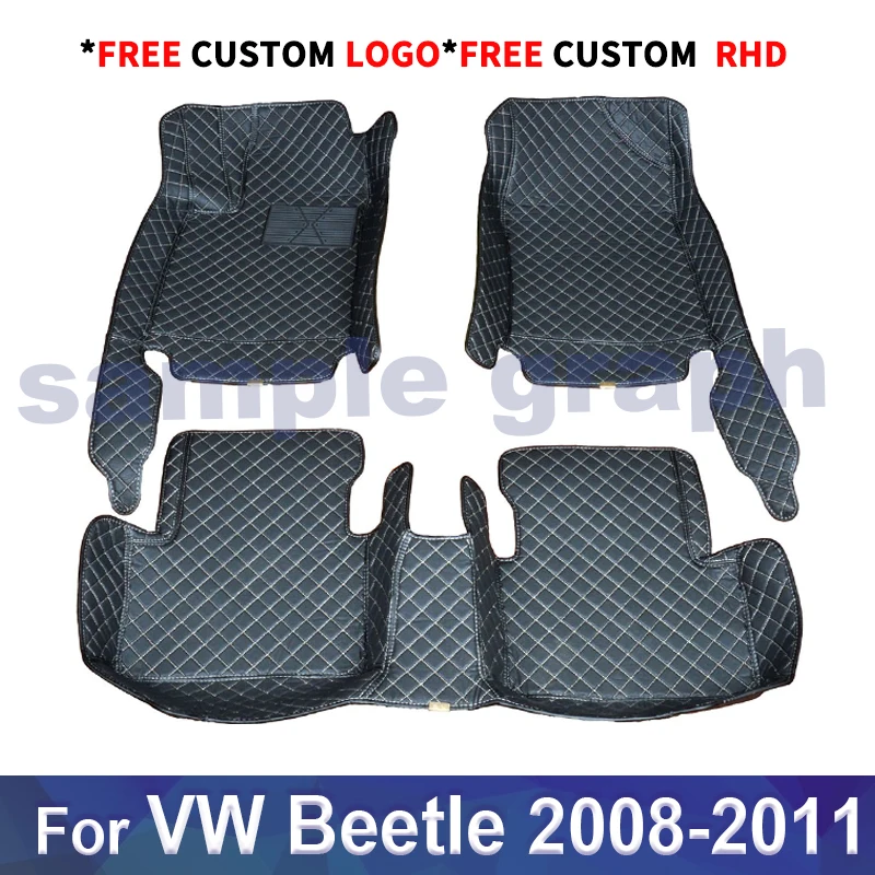 

Автомобильные коврики на заказ для VOLKSWAGEN VW Beetle 2000-2010, оригинальные автомобильные подкладки для ног, аксессуары для автомобиля