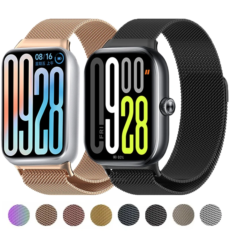 Фото Миланский ремешок-петля для Redmi Watch 5 4, браслет для умных часов, браслет для Xiaomi Mi Band 9 Pro 8 Pro, аксессуары, металлический ремешок №1