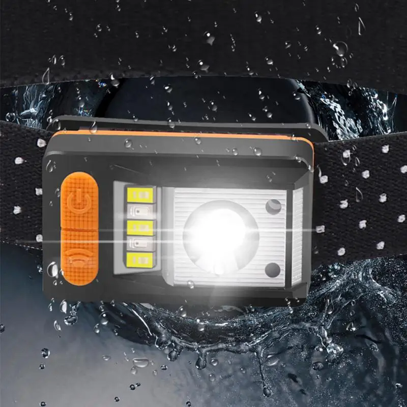 

LED Motion Sensor Headlamp USB C Rechargeable Torch Lamp Mini Camping Fishing Bicycle Head Light flashlight Waterproof