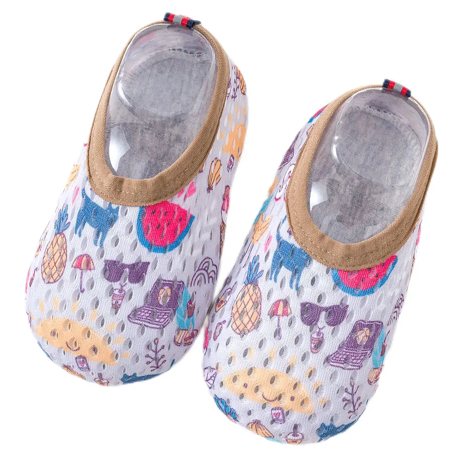 

0-7 Years Children Slipper Kids Cotton Summer Mesh Clothing Accessories Toddler Rubber Sole Anti-Slip Water Shoes Infant Socks