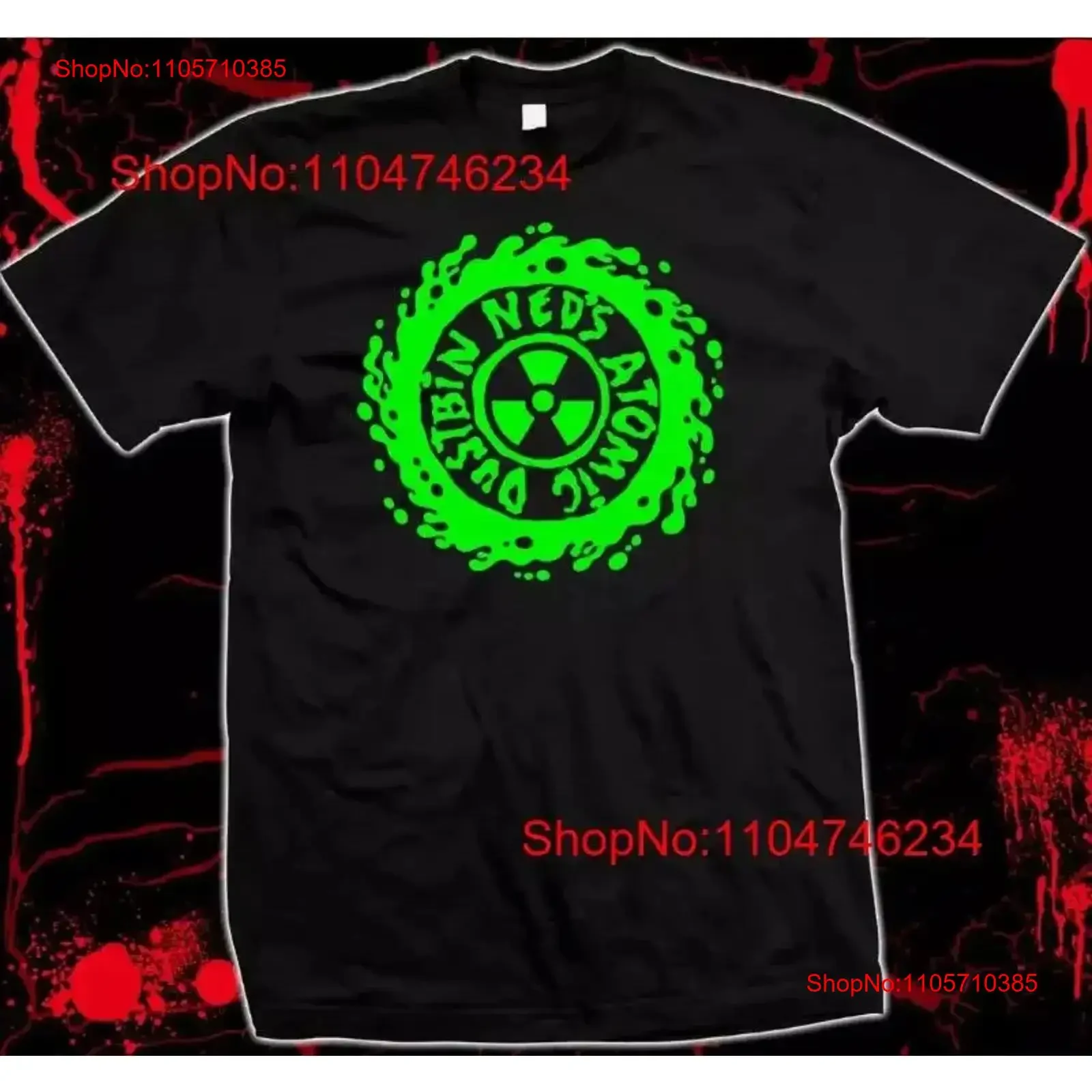 Фото Футболка Ned's Atomic Dustbin Grebo, 100% хлопок, размеры S-5XL, винтажная, с эффектом потертости, дышащая, с графическим принтом, универсальная, стильная, винтажная, с эффектом потертости №1