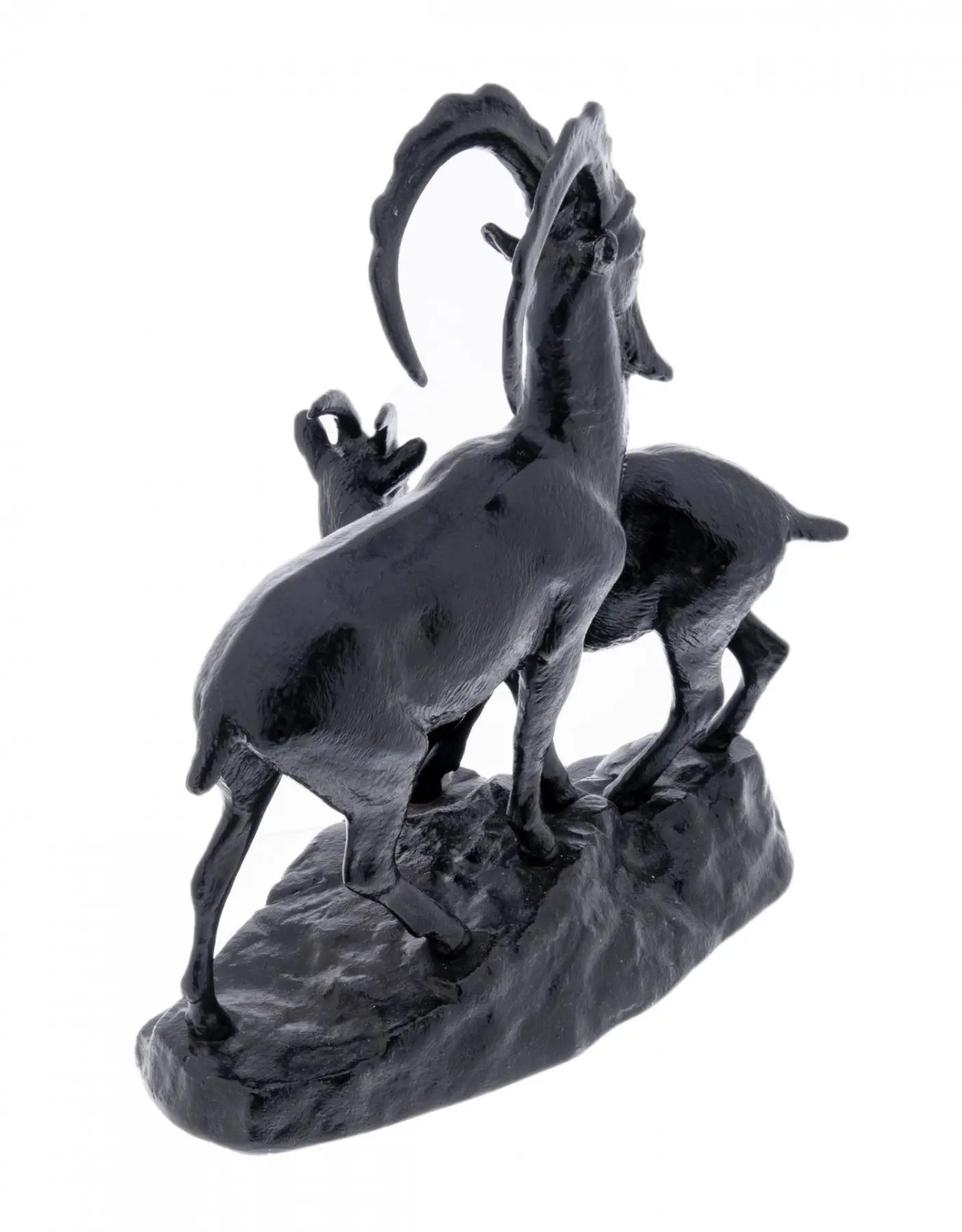 Скульптура &quotГорные козлы&quot чугун Каслинский чугунолитейный завод|Статуэтки и