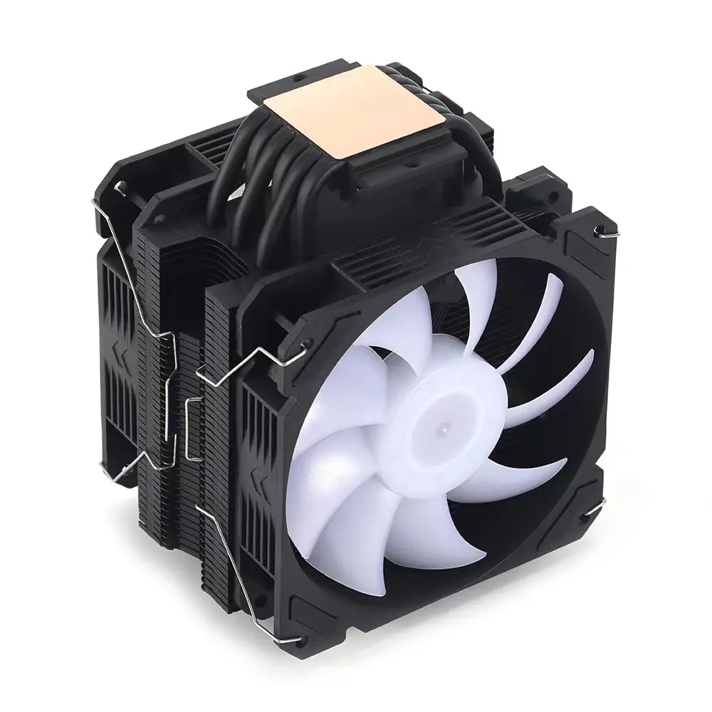 

6 Heat Pipes CPU Cooler PWM 4 Pin 120mm ARGB PC Fan Quiet Intel LGA 1700 1200 1150 1155 1356 2011 X99 AMD AM4 CPU Cooling Fan