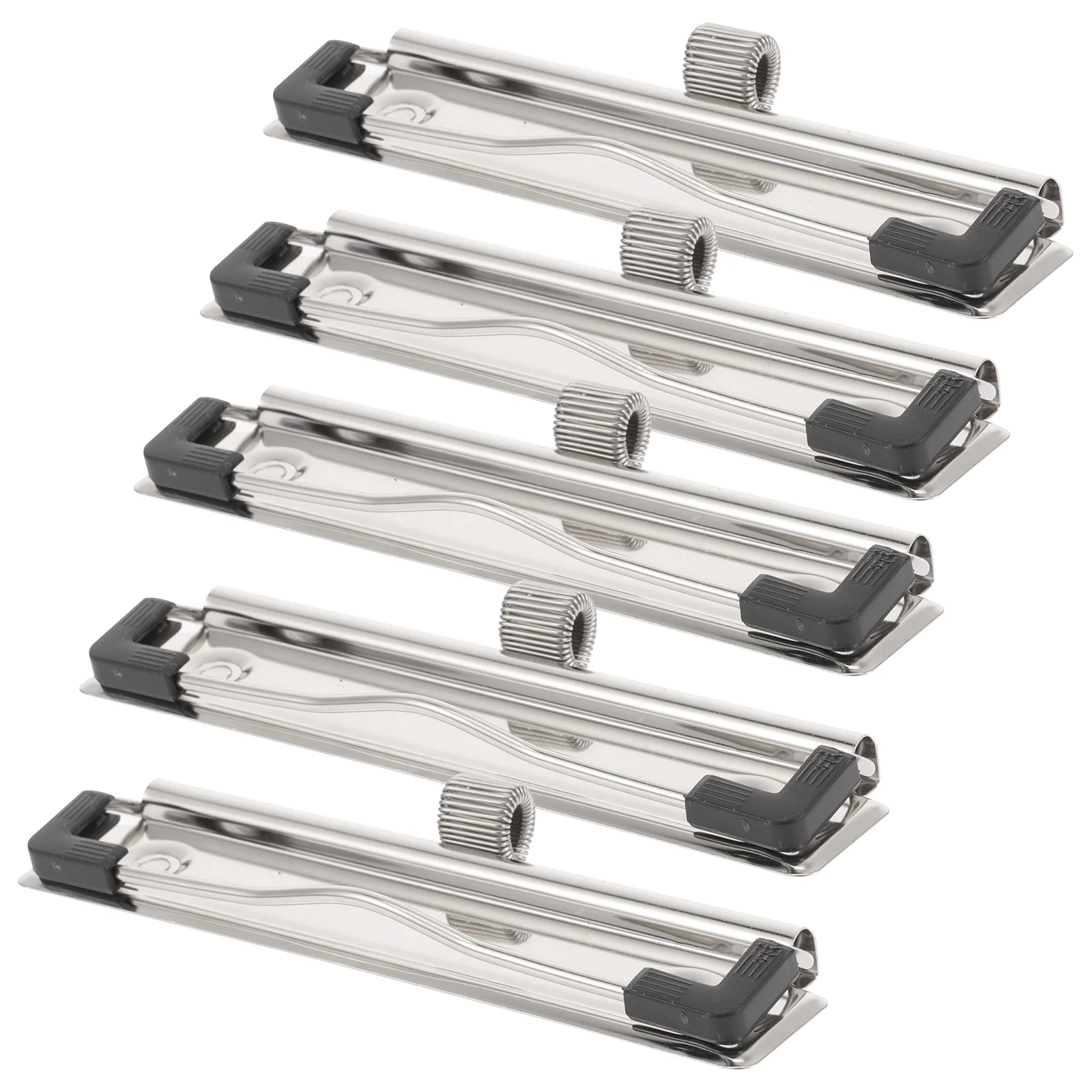 

5 Pcs Stationery Supplies Work Clipboard Clips Metal Teacher Office Boards Contractors Planner