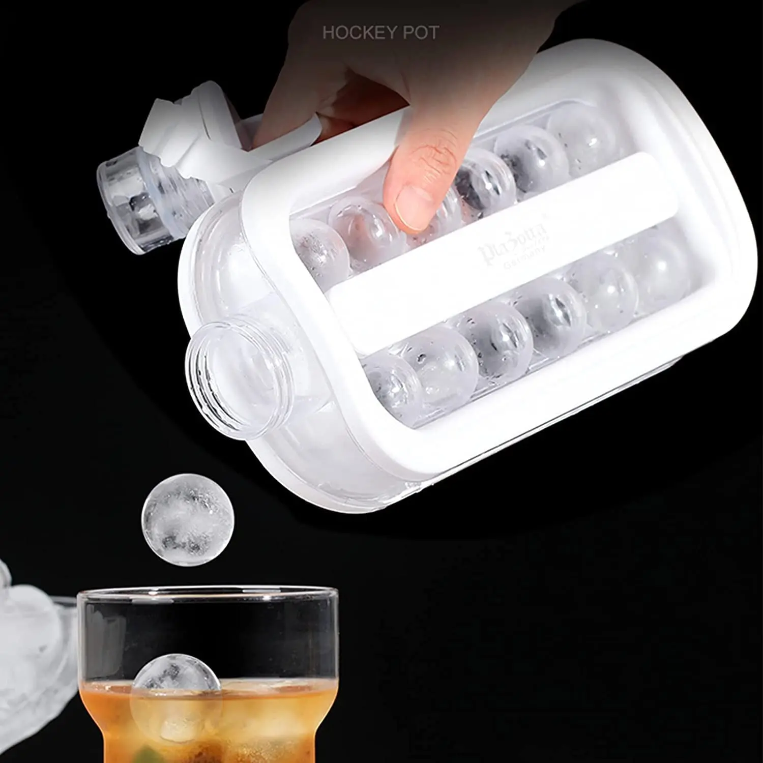 

2022 Ice Ball Maker Kettle Kitchen Bar Accessories Gadgets Creative Ice Cube Mold 2 In 1 Multi-function Container Popsicle Mold
