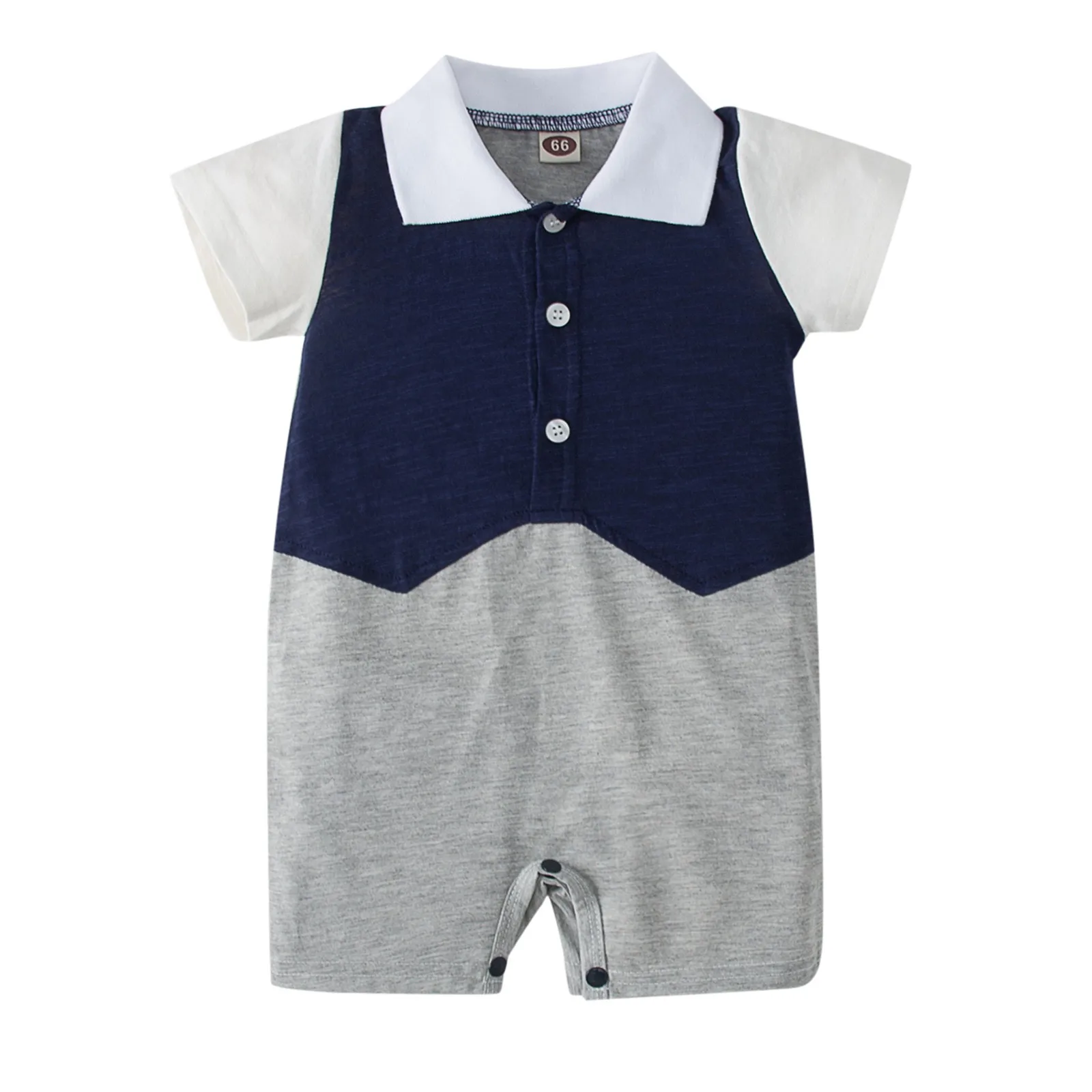 

Western Baby Clothes Infant Toddler Boys Gentlement Patchwork Casual Romper Jumpsuit Playsuit Sunsuit Infant Boy