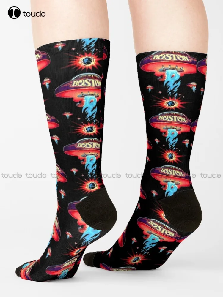 Official Merchandise Of Boston Stone Band Socks Men'S Socks Cartoon Street Skateboard Socks Unisex Adult Teen Youth Socks Retro