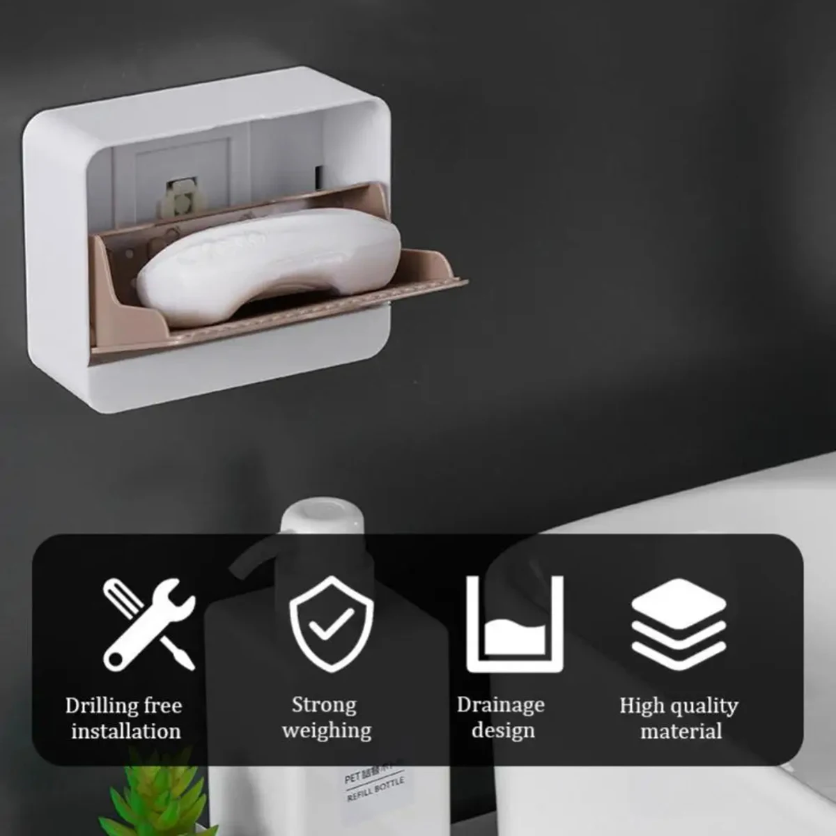 Мыльница слив с двойной решеткой держатель для мыла многофункциональная