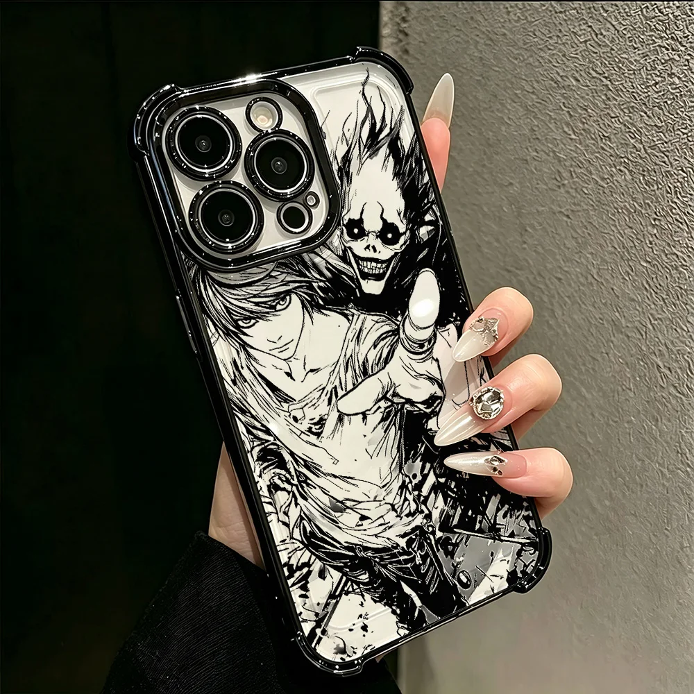 Фото Новый противоударный чехол для телефона Xiaomi Redmi A7, A15, A3, 15C, 14C, K50, A1, Note 15, 14, 13, 12, 12S Pro Plus 4G 5G с дизайном «Аниме: Death Note» №2