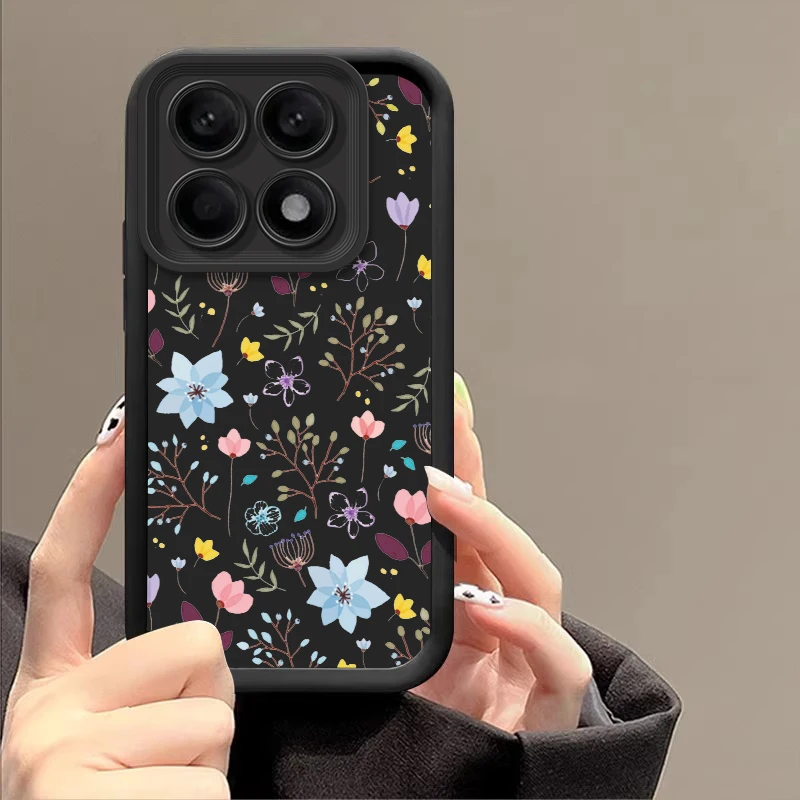 Blue Rose Flower For Xiaomi 13T 14T Pro Redmi Note 13 9 10 12 14C K70E 9S Poco F5 5G X5 X6 C65 M6 Soft Silicone Phone Case