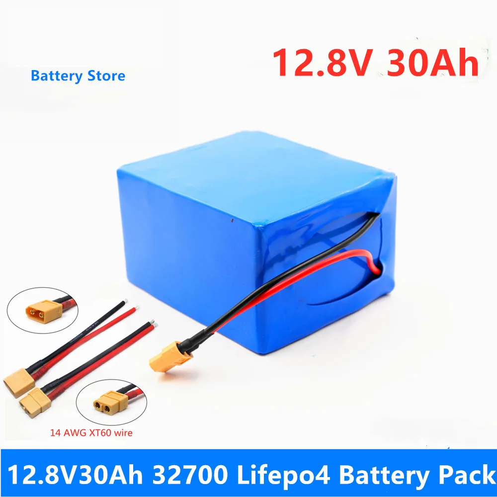 

32700 Lifepo4 Battery Pack 4S3P 12.8V 30Ah with 4S 40A Balanced BMS for Electric Boat and Uninterrupted Power Supply 12V
