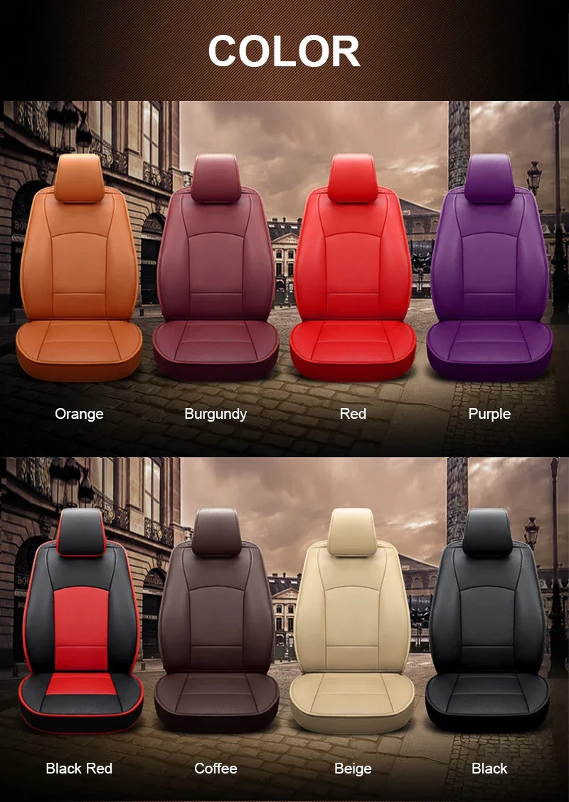 Водонепроницаемые кожаные чехлы на сиденья пикапа полный комплект спортивный