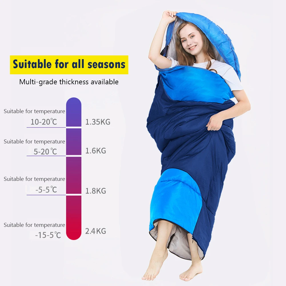 

Cotton Adult Sleeping Bag Washable Cold Temperature Sleeping Bag Comfortable Warm Cold Resistant Sleeping Bag for Camping Travel