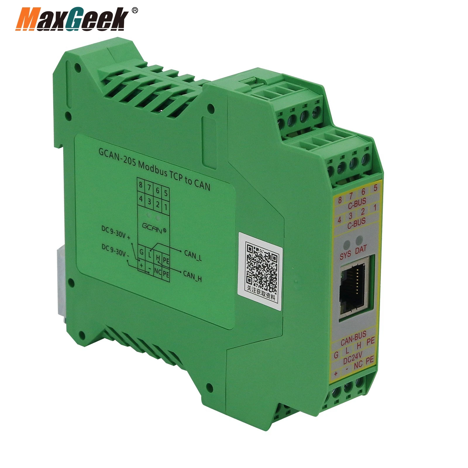

Maxgeek GCAN-204 Modbus RTU to CAN Bus Converter CANOPEN Bus Gateway for Serial and CAN-Bus Connection