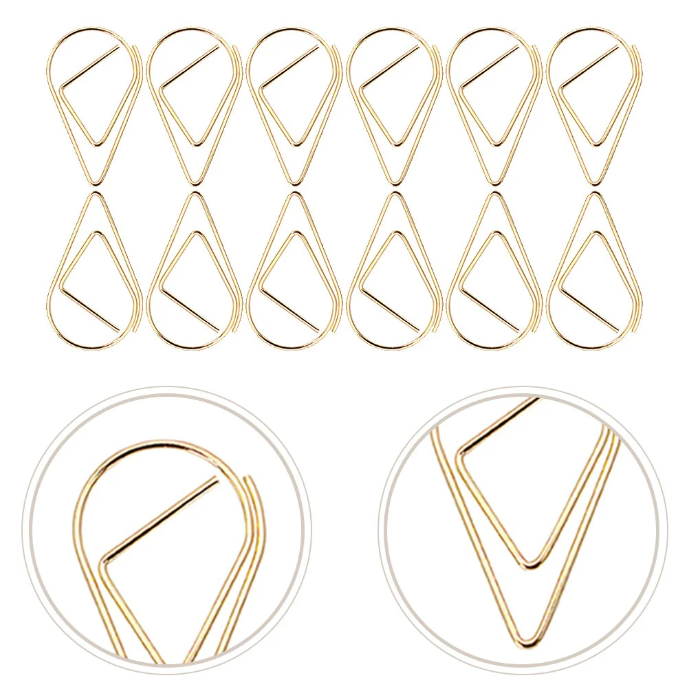

50 Pcs Office Supplies Paper Mini Paper Clips Small Mini Colored Metal Paperclip Desk Accessory