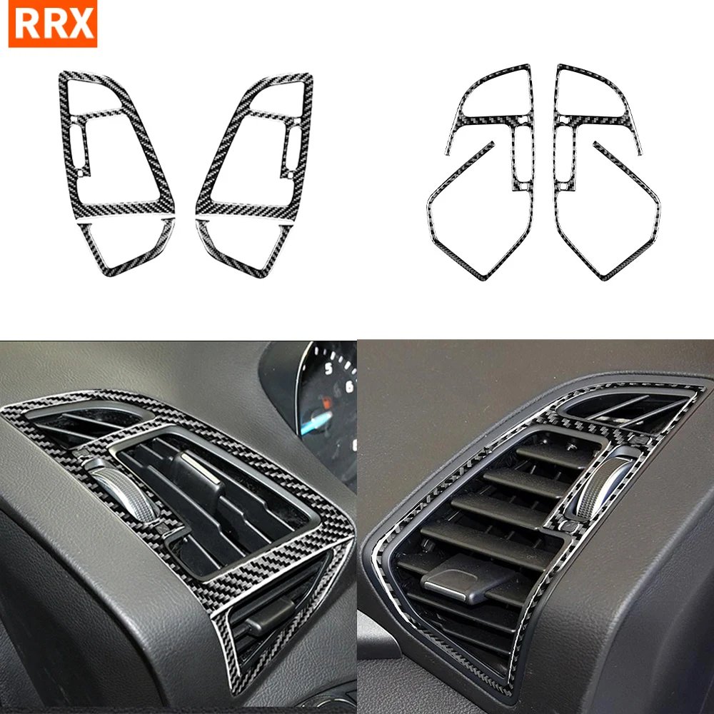 

Both Sides Air Outlet Vent Tuyere Panel Real Carbon Fiber Sticker For Ford Escape/Kuga 2013-2015 Car Interior Accessories