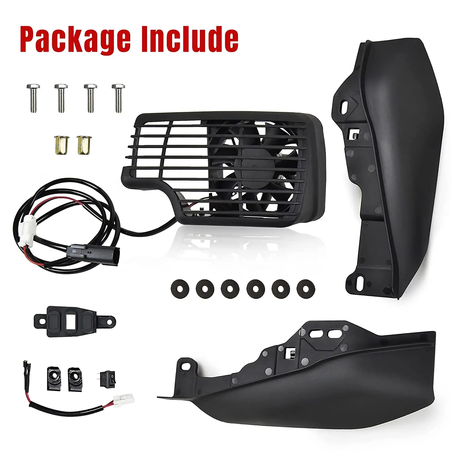 

Аксессуары для мотоциклов, воздушный дефлектор, средняя рама с охлаждающим вентилятором для Harley Touring Road Glide Street Glide Road King 2017-2023