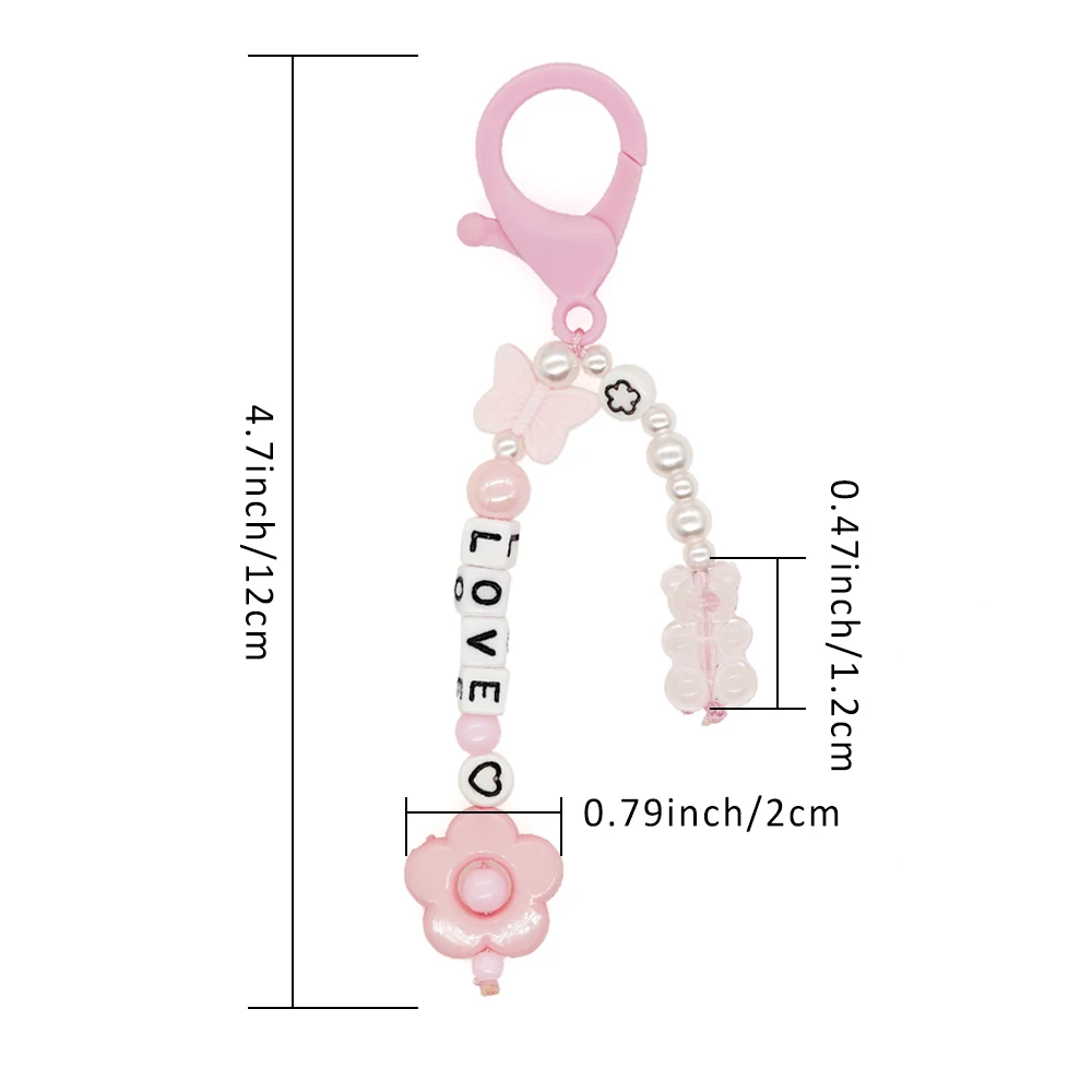 Go2Boho аксессуары для ключей с надписью Love жемчужные брелки бабочками модные