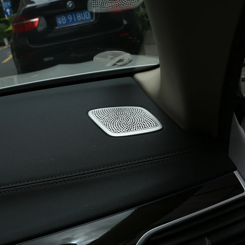 Aluminum Alloy Car Interior Dashboard Side Air Conditioning Outlet Vents Decorative Mesh Cover For BMW 7 Series G11 G12 2016-20 images - 6