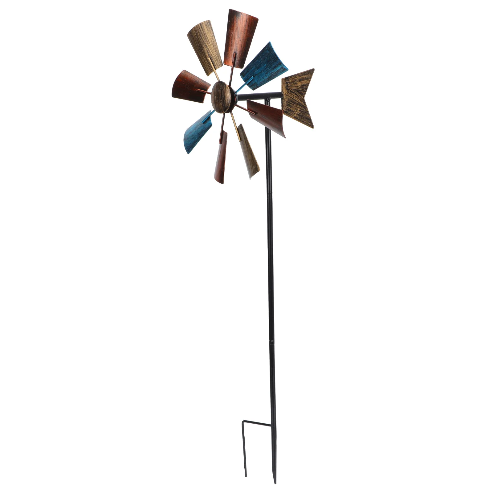

1pc Rotating Windmill Decor Iron Windmill Ornament Garden Yard Pinwheel Decor