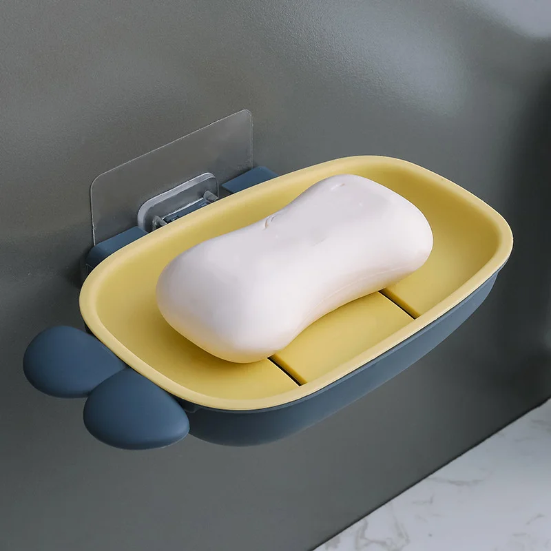 

Self-Adhesive Soap Dishes Dual Layer with Drainage to Keep Soap Dry Wall Mounted Soap Dishes for Bathroom Kitchen nerg