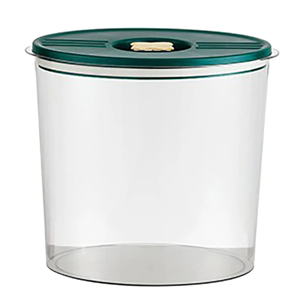

Kitchen Container Transparent Rice Bucket Insect-Proof Moisture-Proof Grain Sealed Case for Household Green L