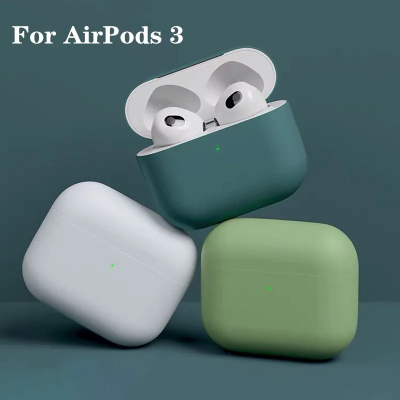 

2021 официальный Мягкий чехол из жидкого силикона для AirPods 3, беспроводная версия Bluetooth, чехол для Apple airpods 3, чехол
