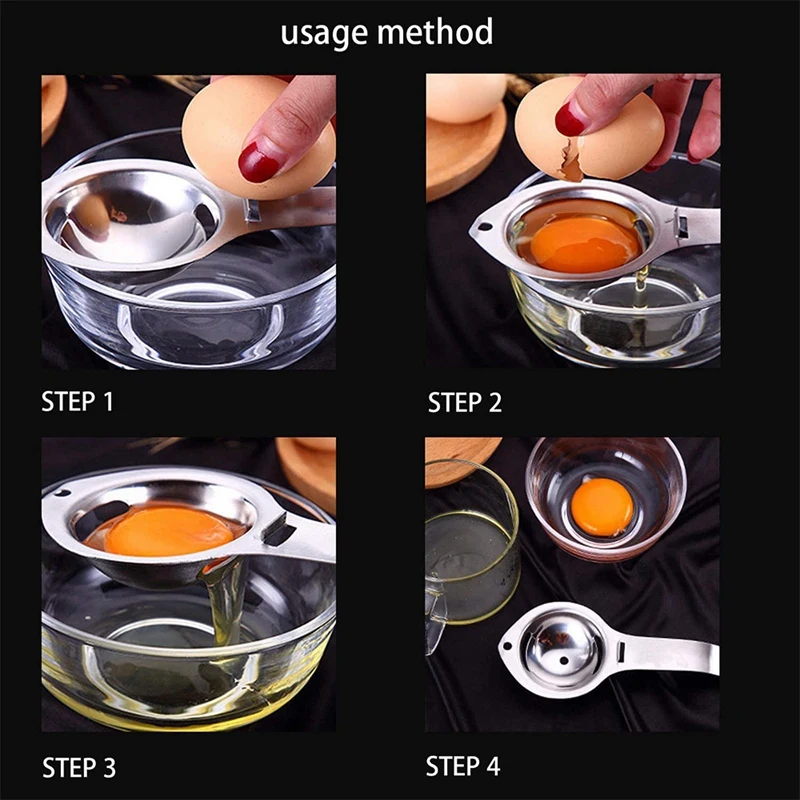 4-пакеточный сепаратор для яиц яичного желтка из нержавеющей стали приготовления