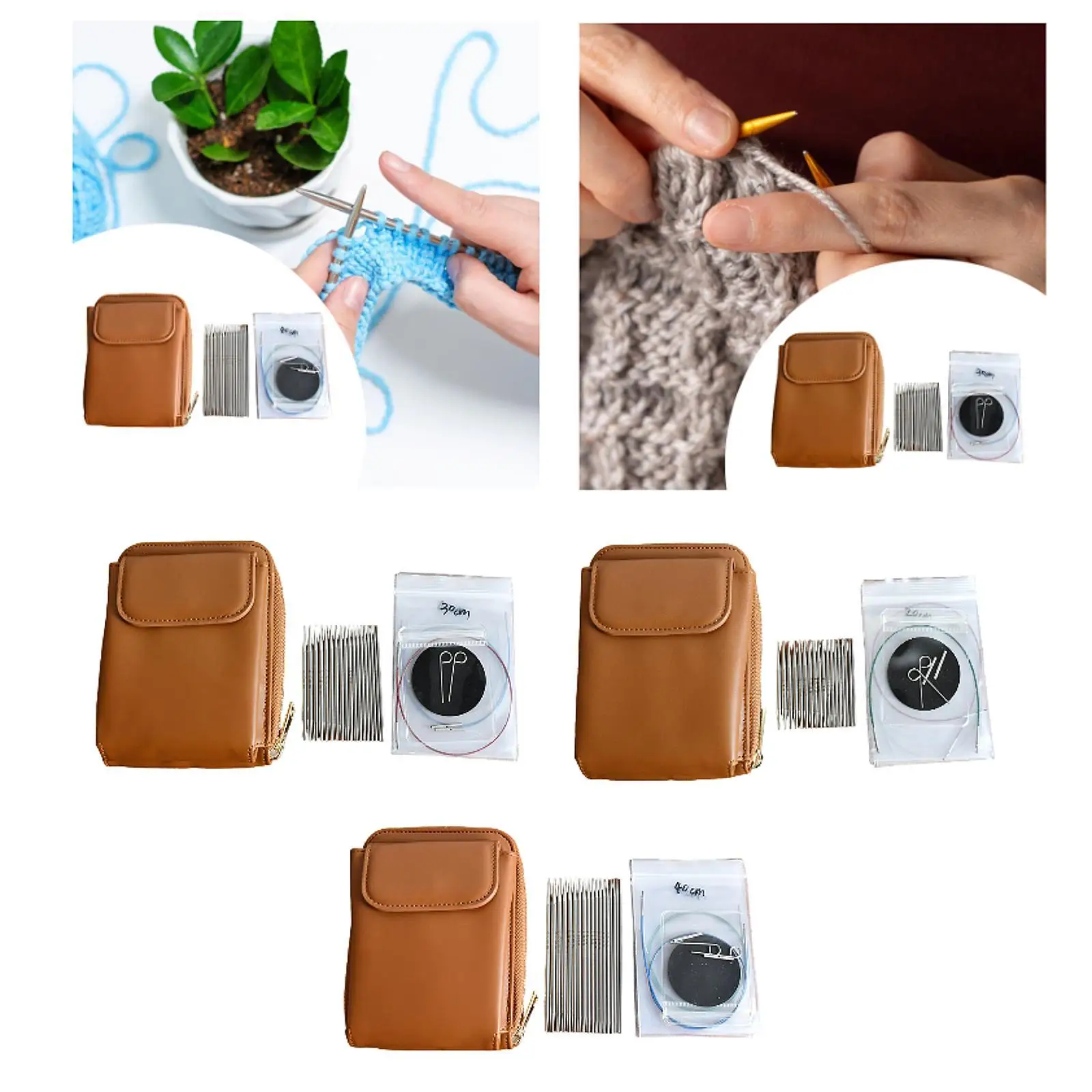 Набор круглых спиц инструменты для вязания домашние портативные крючки своими